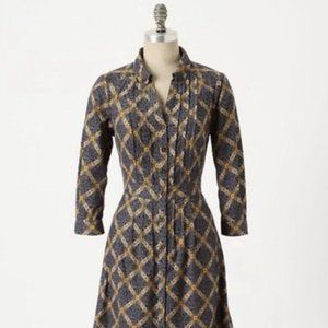 Anthro Maeve Wightwick Manor Corduroy Dress sz 4